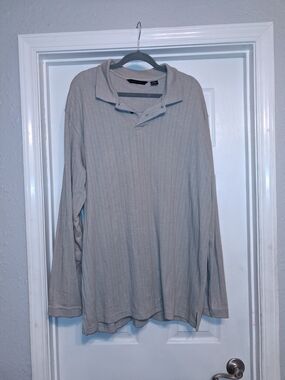Axist Men's Long Sleeve Polo Shirt - Taupe